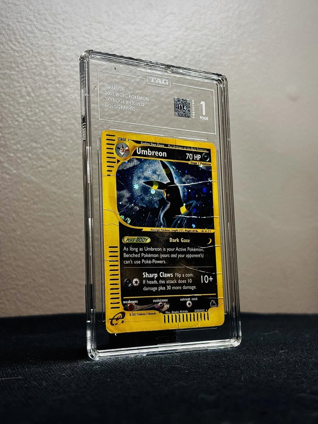 Pokemon Umbreon Skyridge Holo Rare #H30 TAG 1 POP 1
